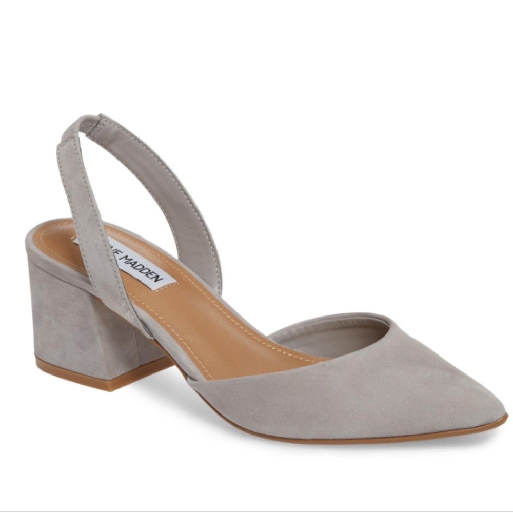 Steve Madden Gray Suede Slingbacks